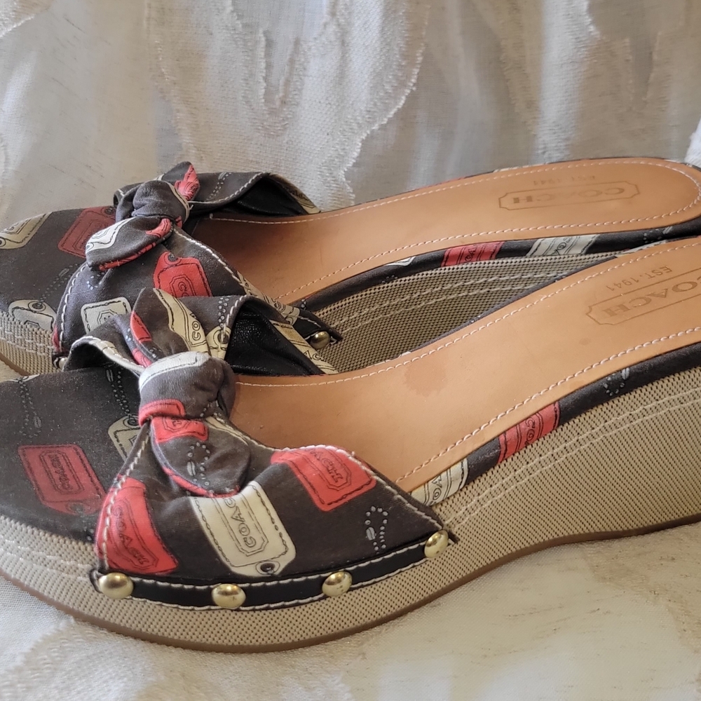 Coach wedge sandals